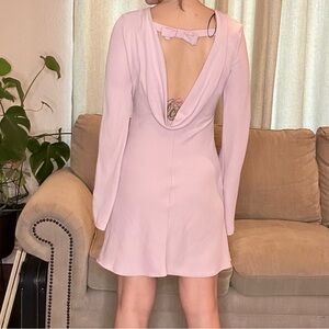 H&M Cocktail Light Pink Backless Dress